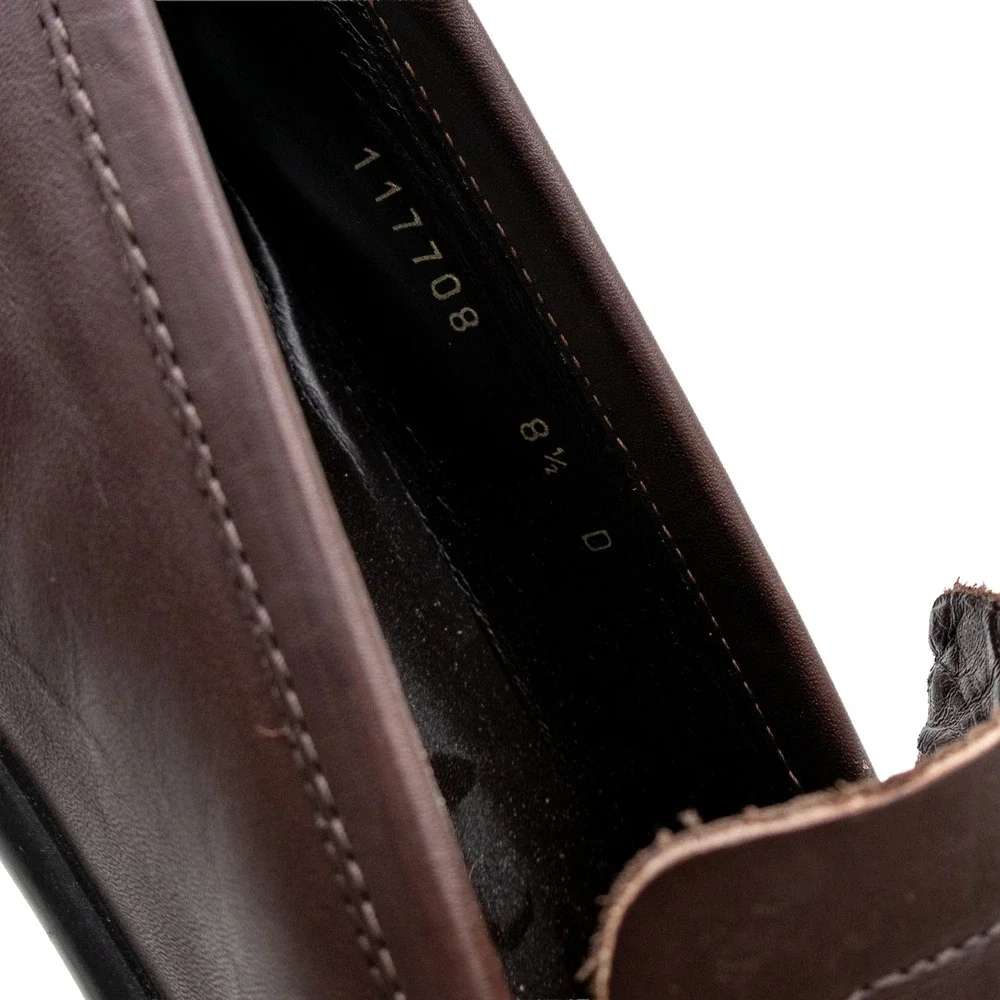 Gucci Horsebit Driving Loafers Brown Leather Moccasins Men's UK 8.5 US 9.5